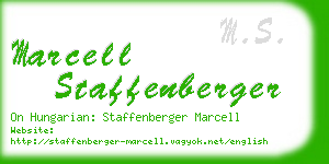 marcell staffenberger business card